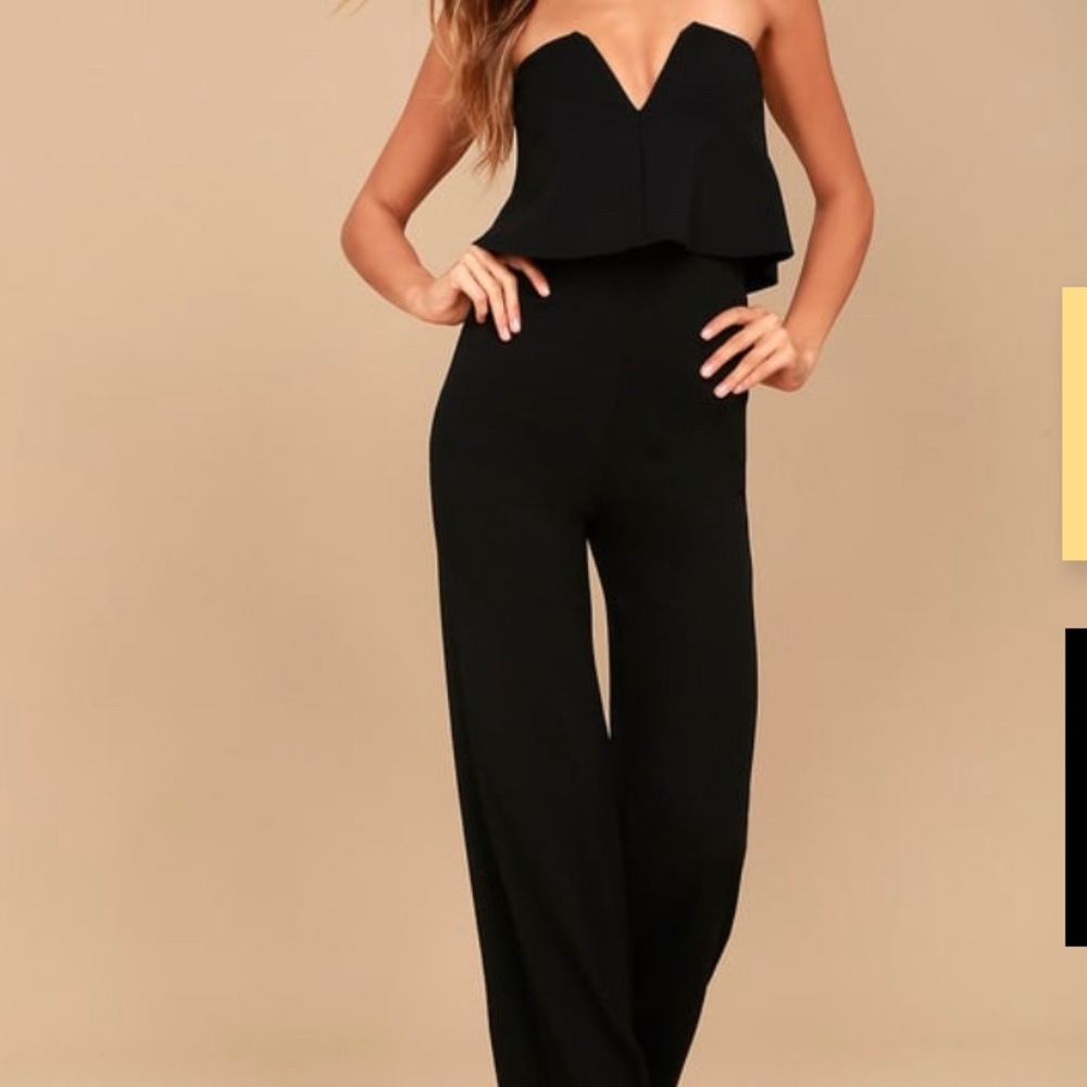Black Strapless Jumpsuit